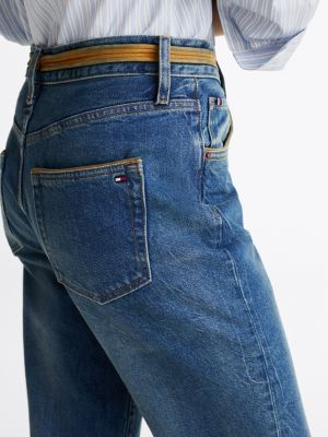 blau relaxed bootcut jeans mit hohem bund für damen - tommy hilfiger