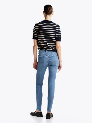 blue harlem high rise super skinny jeans for women tommy hilfiger