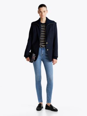 jeans harlem super skinny fit a vita alta blue da donne tommy hilfiger