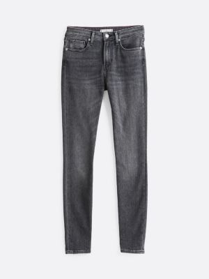 grey como faded mid rise skinny jeans for women tommy hilfiger