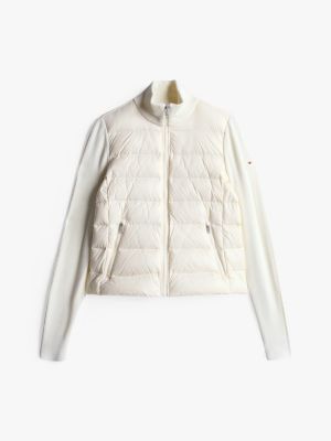 piumino con maniche a contrasto bianco da donne tommy hilfiger