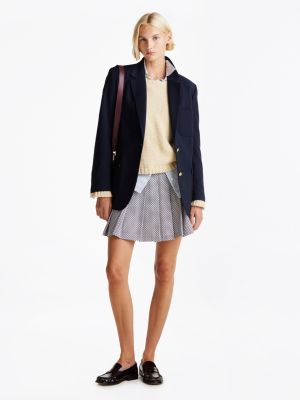 minifalda plisada grey de mujeres tommy hilfiger