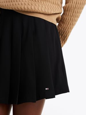 black pleated mini skirt for women tommy hilfiger