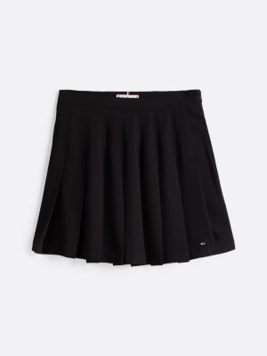 schwarz mini-faltenrock für damen - tommy hilfiger