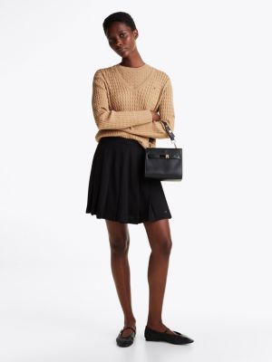 black pleated mini skirt for women tommy hilfiger