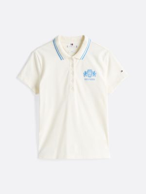 meerdere kleuren slim fit polo met geborduurd logo voor dames - tommy hilfiger