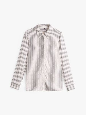 multi cuffed regular fit shirt for women tommy hilfiger