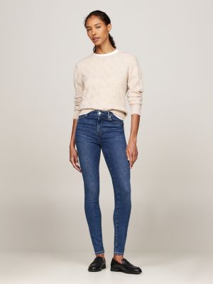 blue harlem high rise ultra skinny jeans for women tommy hilfiger