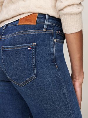 jeans harlem ultra skinny fit a vita alta blu da donne tommy hilfiger