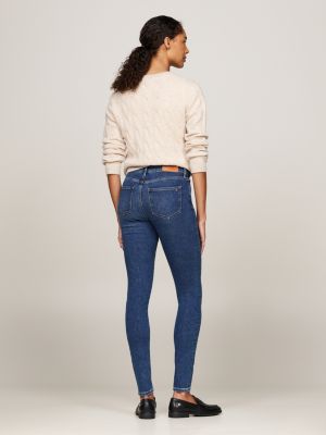 blue harlem high rise ultra skinny jeans for women tommy hilfiger