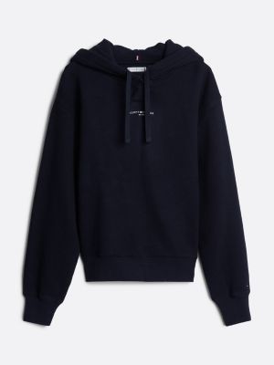 sweat à capuche adaptive à logo et cordon bleu pour femmes tommy hilfiger