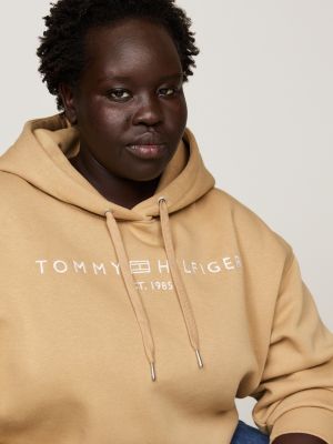 Tommy hilfiger yellow hoodie women's sale