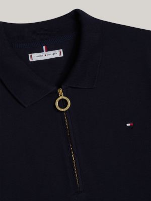 blauw adaptive regular fit polo met borduursel voor dames - tommy hilfiger