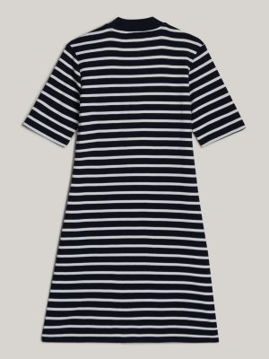 robe droite moulante adaptive à col cheminée bleu pour femmes tommy hilfiger