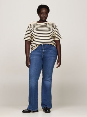 blue curve mid rise bootcut jeans for women tommy hilfiger