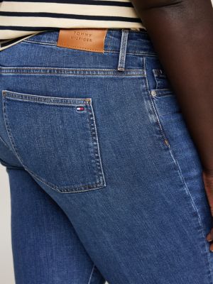 jean bootcut curve taille mi-haute bleu pour femmes tommy hilfiger
