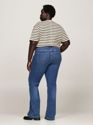 blue curve mid rise bootcut jeans for women tommy hilfiger