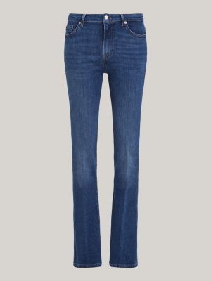 jean bootcut curve taille mi-haute bleu pour femmes tommy hilfiger
