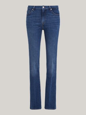 blue curve mid rise bootcut jeans for women tommy hilfiger