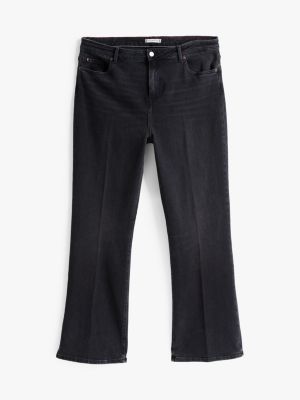 black curve black mid rise bootcut jeans for women tommy hilfiger