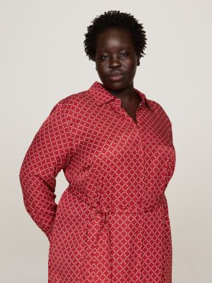 Plus size midi shirt dress on sale