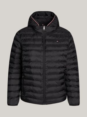 chaqueta curve acolchada con diseño ligero negro de mujeres tommy hilfiger