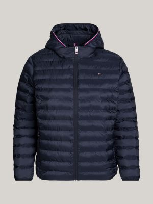 blue curve lightweight padded jacket for women tommy hilfiger