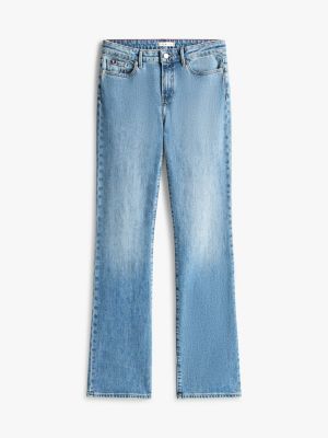 blue mid rise bootcut jeans for women tommy hilfiger