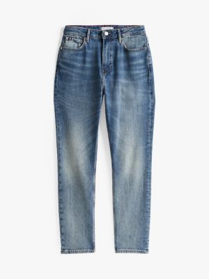 jean cigarette slim taille haute bleu pour femmes tommy hilfiger