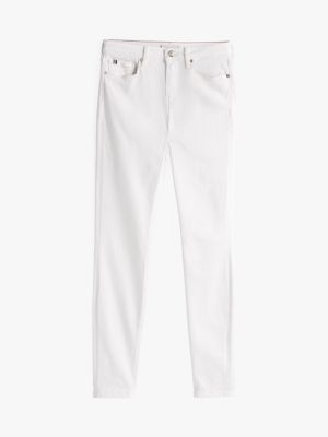 jean como skinny taille mi-haute blanc pour femmes tommy hilfiger