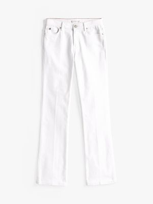 white white mid rise bootcut jeans for women tommy hilfiger