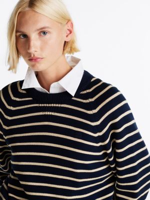 meerdere kleuren relaxed fit trui met raglanmouw voor dames - tommy hilfiger