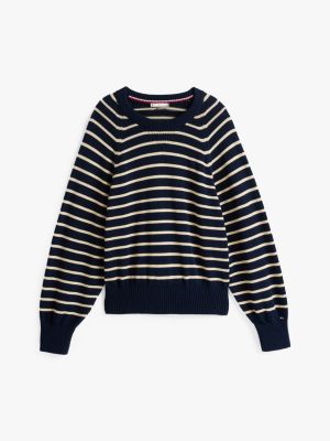 multi raglan sleeve relaxed jumper for women tommy hilfiger