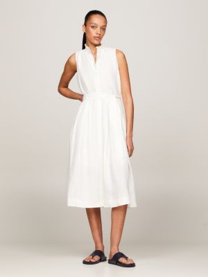 Midi shirt dress white hotsell