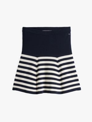 meerdere kleuren flared minirok met zijde voor dames - tommy hilfiger