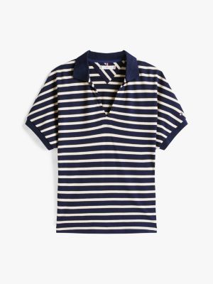 polo relaxed fit multicolore da donne tommy hilfiger