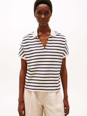 multi relaxed polo shirt for women tommy hilfiger