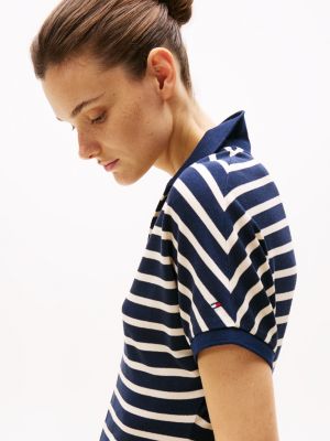 meerdere kleuren fit and flare mini-polojurk voor dames - tommy hilfiger