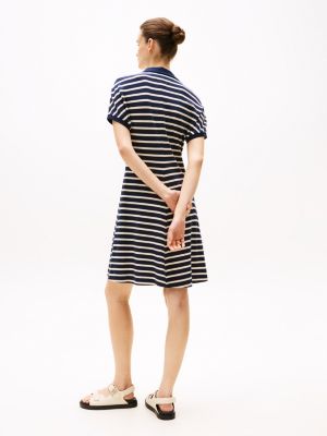 multi fit and flare mini polo dress for women tommy hilfiger