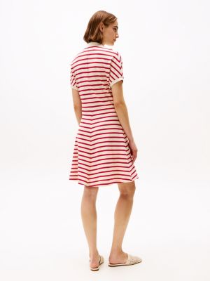 multi fit and flare mini polo dress for women tommy hilfiger