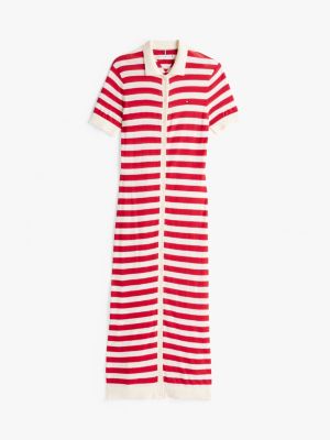 robe polo midi moulante à manches courtes plusieurs couleurs pour femmes tommy hilfiger