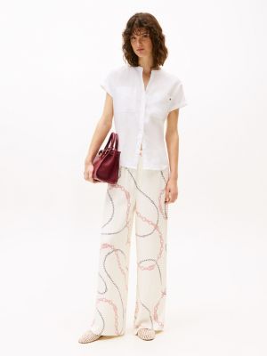 multi loose pull-on trousers for women tommy hilfiger