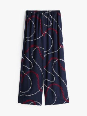 multi loose pull-on trousers for women tommy hilfiger