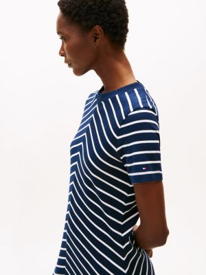 vestito midi a campana multicolore da donne tommy hilfiger
