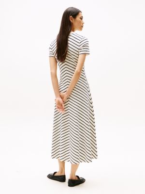 multi fit and flare midi dress for women tommy hilfiger