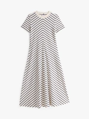 multi fit and flare midi dress for women tommy hilfiger