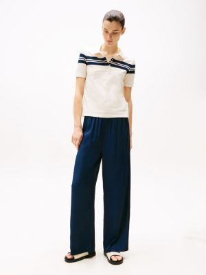 kolorowy koszulka polo o wąskim kroju dla kobiety - tommy hilfiger