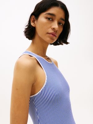 blue broderie anglaise maxi dress for women tommy hilfiger