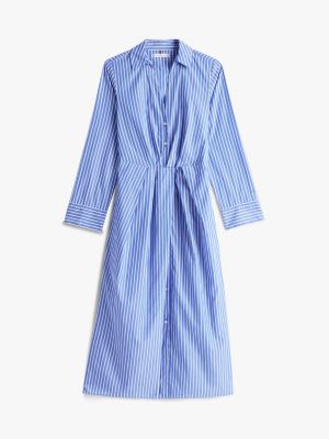 multi pleated midi shirt dress for women tommy hilfiger