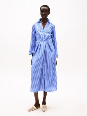 multi pleated midi shirt dress for women tommy hilfiger